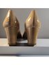 Stuart Weitzman 100% Patent Leather Tan Heels Size 10 - photo 7