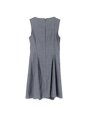 Theory Theory Tweed Sleeveless Mini flared Dress in Grey Wool (view 2)