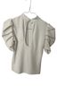 No Name White Short Sleeve Blouse Size M - photo 1