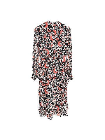 Saloni Saloni Isa Tiered Starfruit-Print Midi Dress in Multicolor Silk (view 2)