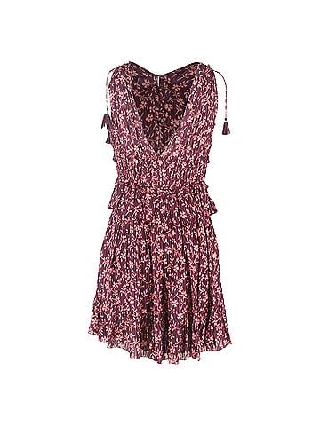 Ulla Johnson  Ulla Johnson Noelle Floral-Print Mini Dress in Burgundy Cotton (view 1)