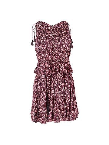 Ulla Johnson  Ulla Johnson Noelle Floral-Print Mini Dress in Burgundy Cotton (view 2)