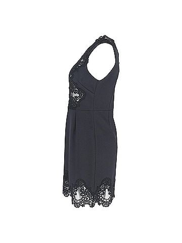 Sandro Sandro Lace Mini Dress in Black Polyester (view 2)