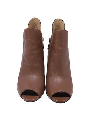 Michael Kors Michael Michael Kors Alane Open Toe Booties in Brown Leather (view 2)