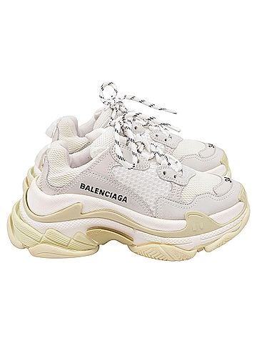Balenciaga Balenciaga Triple S Sneakers in White Polyester (view 1)