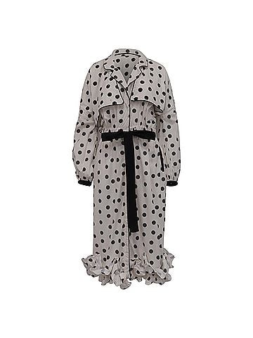 Johanna Ortiz  Johanna Ortiz Dragon Pearl Polka Dot Midi Dress in White Cotton (view 1)