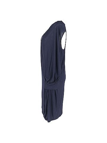 Acne Acne Studios Natifa Dress in Navy Blue Lyocell (view 2)