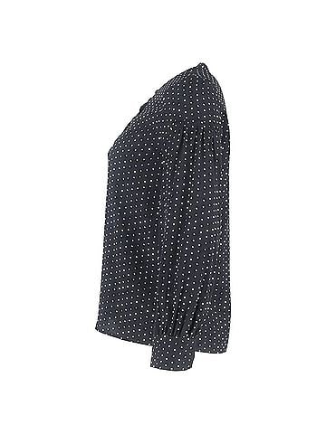A.P.C. A.P.C. Polka Dot Long Sleeve Blouse in Black Silk (view 2)