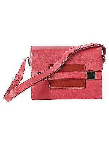 Delvaux Delvaux Madame PM Crossbody Bag in Red Leather (view 1)