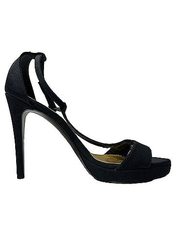 Ralph Lauren Ralph Lauren Collection Ankle Strap Sandals in Navy Blue Canvas (view 1)