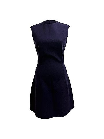 Alexander McQueen Alexander Mcqueen Sleeveless A-Line Mini Dress in Violet Wool (view 1)