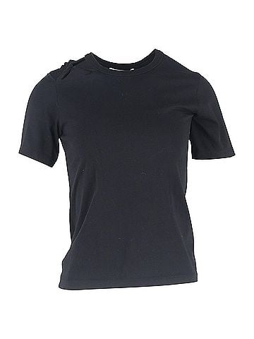 Victoria Beckham  Victoria Beckham Cut-Out Accent T-Shirt in Black Cotton  (view 1)