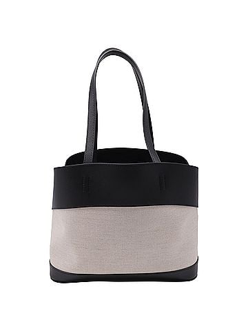 Salvatore Ferragamo Ferragamo Charming Tote Bag in Beige Canvas and Leather (view 2)