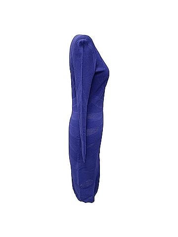Versace Versace Midi Dress in Blue Polyester (view 2)