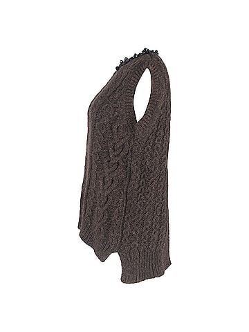 Simone Rocha Simone Rocha Bead-Embellished Vest in Brown Alpaca (view 2)