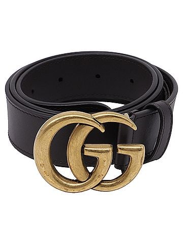 Gucci Gucci Interlocking G Buckle Belt in Black Leather (view 1)