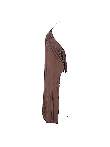 Jacquemus  Jacquemus Halterneck Backless Jumpsuit in Brown Viscose (view 2)
