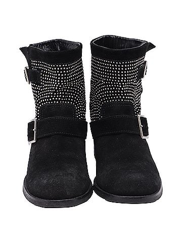 Jimmy Choo  Jimmy Choo Studded Ankle Boots in Black Suede (view 2)