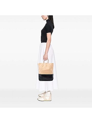 Céline Bicolor Leather Vertical Cabas Tote (view 2)