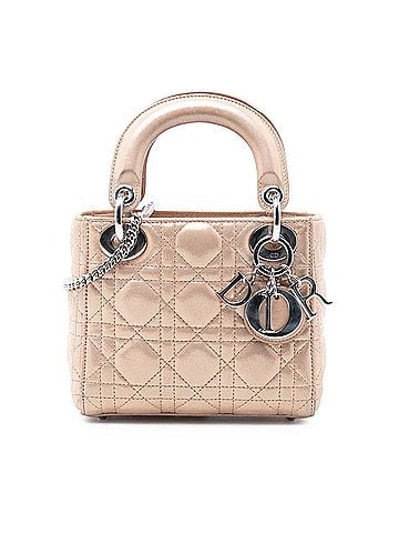 Dior Mini Iridescent Lambskin Cannage Lady Dior (view 1)