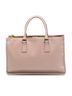 Prada 100% Leather Brown Saffiano Lux Double Zip Frame Tote One size - photo 1