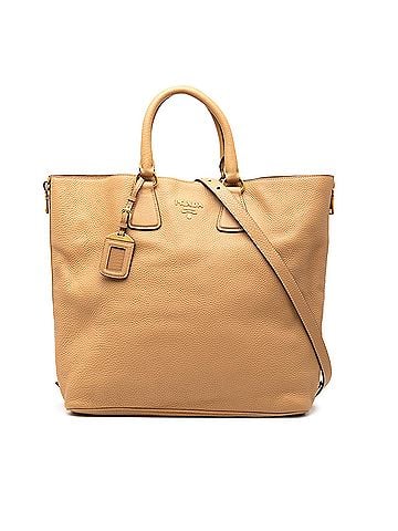 Prada Vitello Daino Side Zip Convertible Tote (view 1)