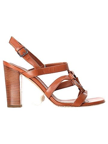 Loro Piana Loro Piana Ankle Strap Sandals in Brown Leather (view 1)