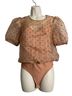 Cami NYC 100% Silk 20% Spandex 80% Modal Polka Dots Pink Bodysuit Size S - photo 9