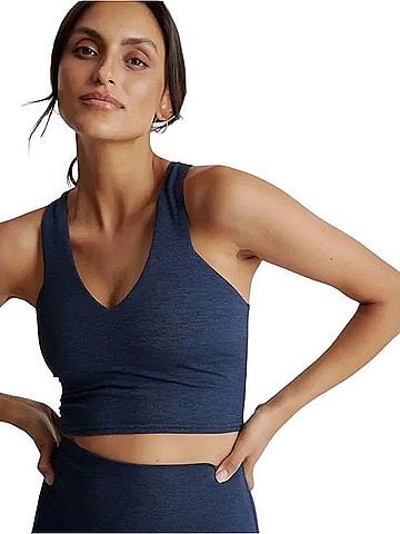 Quince Seamless V-Neck Crop Tank Tank Top (view 1)
