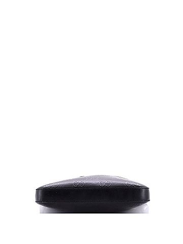 Gucci Front Zip Messenger GG Embossed Perforated Leather Small (view 2)