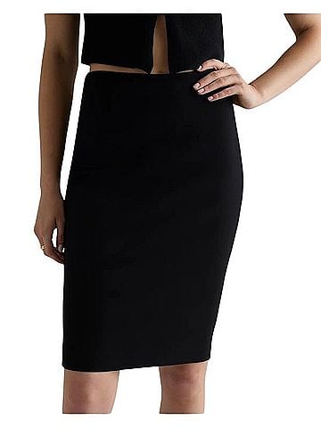 Quince Ultra-Stretch Ponte Pencil Skirt Skort (view 1)
