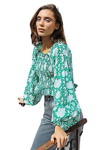 mille Resort & Travel Long Sleeve Blouse (view 2)