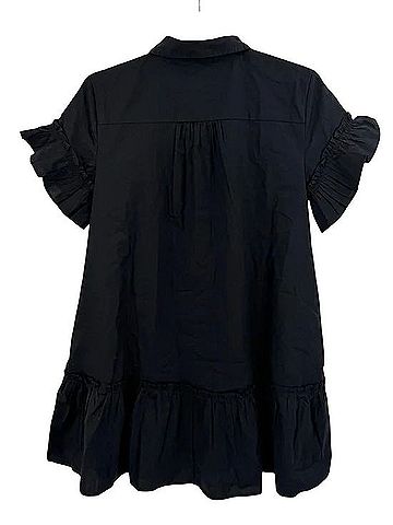 J.Crew Factory Store Rufflesleeve mini shirtdress Casual Dress (view 2)