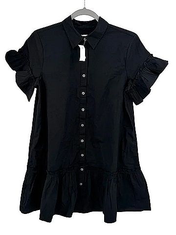 J.Crew Factory Store Rufflesleeve mini shirtdress Casual Dress (view 1)