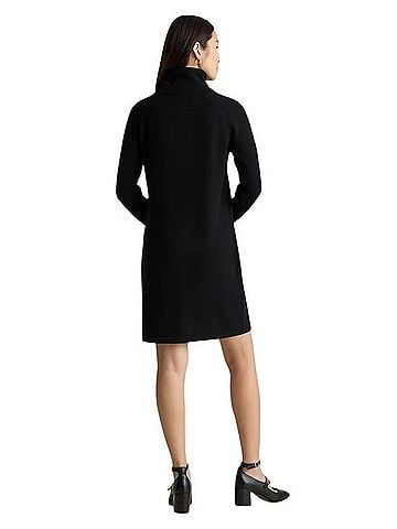 Quince Mongolian Cashmere Turtleneck Sweater Dress Casual Dress (view 2)
