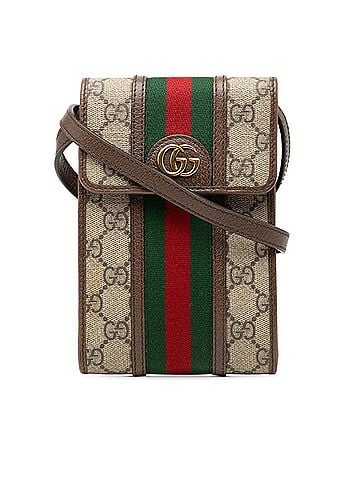 Gucci Gucci GG Supreme Ophidia Crossbody Shoulder Bag 625757 Beige Brown Leather Women's GUCCI (view 1)