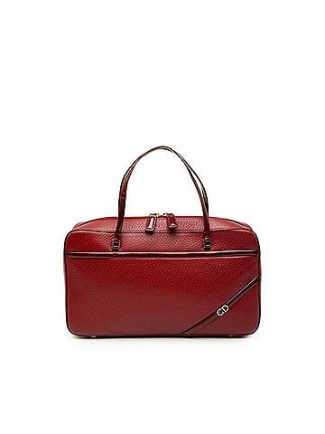 Christian Dior Christian Dior Dior CD logo handbag, red leather, enamel, women's. (view 1)