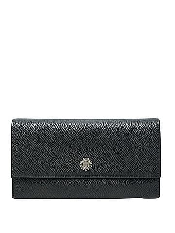 Bvlgari Bulgari Long Wallet 27749 Black Leather Women's BVLGARI (view 1)