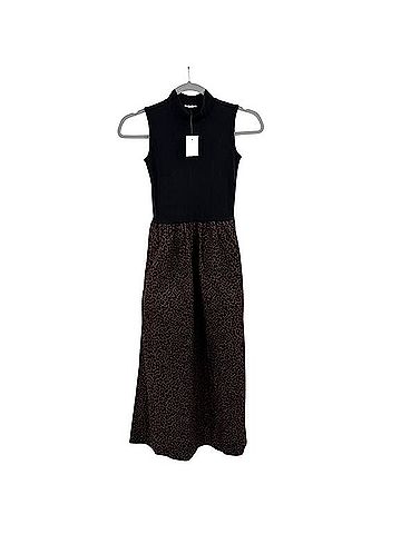 J.Crew Factory Store printed mockneck knit mixed media dress Casual Dress (view 1)