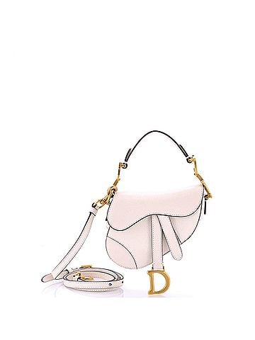 Christian Dior Saddle Handbag with Strap Leather Micro (view 1)