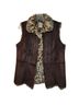 April Cornell 100% Polyester 100% Acrylic Leopard Print Brown Tan Vest Size S - photo 1