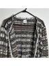 CAbi 100% Cotton Plaid Black Gray White Cardigan Size L - photo 4