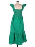 o.p.t Solid Green Casual Dress Size M - photo 2