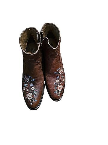 Shyanne Millie Floral Embroidered Booties Ankle Boots (view 1)