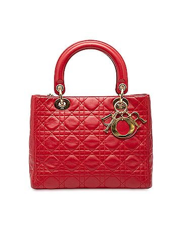 Dior Medium Lambskin Cannage Lady Dior (view 1)
