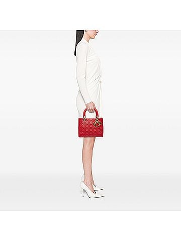 Dior Medium Lambskin Cannage Lady Dior (view 2)