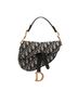Dior 100% Canvas Blue Mini Oblique Canvas Saddle Bag One size - photo 1