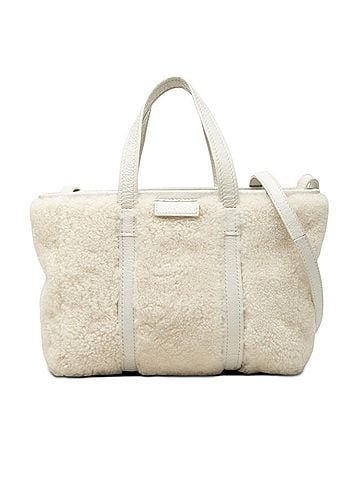 Balenciaga Balenciaga Barbes Small Handbag Tote Bag Shoulder 2WAY 671404 White Shearling Leather Women's BALENCIAGA (view 1)