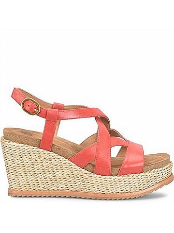 Sofft Women's Devyn Wedge Sandal in Red Coral (view 1)