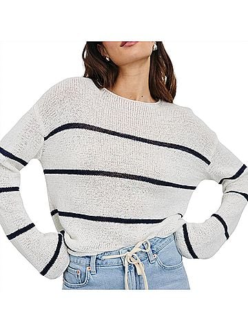 Rails Women's Evangeline Sweater in Navy White Stripe (view 2)